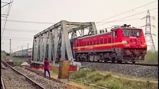 Speedy LHB & ICF Trains with WAP-7 + WAP-4 Electric Locomotive | Coalfield+Intercity+Testa Torsa Exp