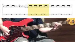 AC/DC - Hells Bells ( Bass Cover Tabs In Video )