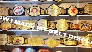 How I Made My Pro Wrestling Championship Belts Display!!