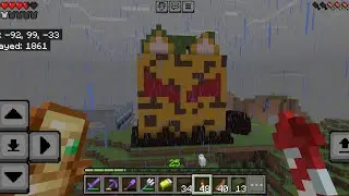 I built they leopard fruit from blox fruits in minecraft