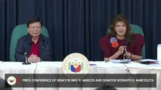 Press Conference of Senator Imee Marcos and Rodante Marcoleta (January 20, 2026)