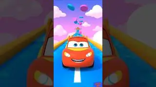 🚗💥 Speedy Cartoon Car ki Crazy Masti! Jump, Color Road aur Winner Fun 😍 | Crazy Car Masti #shorts