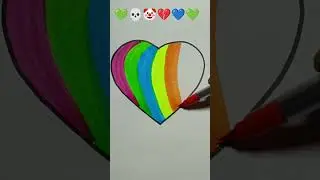❤️💚💙satisfying video #asmr  #art  #satisfying #art  #shorts #short #relaxing  #viral #drawing
