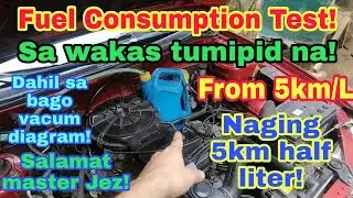 Fuel Consumption Test kay Jacer! Mitshubishi Lancer 4g13a Carburetor Engine..