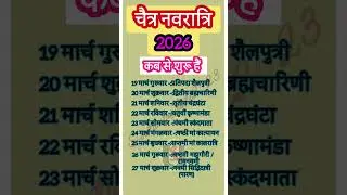चैत्र नवरात्रि 2026में कब है। Chaitra Navratri kab hai 2026 | 2026 ChaitraNavratri #shorts#navratri