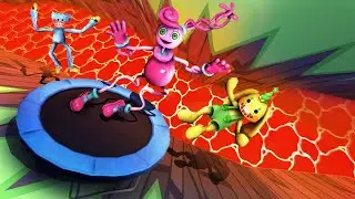 GMOD &bull; Poppy Playtime vs Trampolines | Incredible Ragdolls/Jumps
