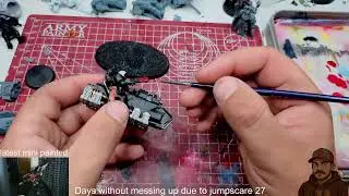 Painting Warhammer 40k kit bashed deathwatch jet bikes and chatting