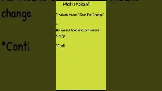 what is Kaizen ?