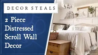 Decor Steals' 2 Piece Distressed Scroll Wall Decor
