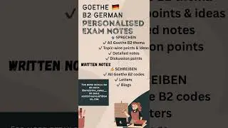 Are you preparing for German goethe B2 Exam!Get notes 🫶For more details dm on insta discription👇🏻