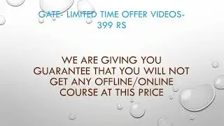 GATE CS/IT Videos at 399 rs Limited Offer