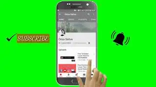 Green Screen hand touch Subscribe botton on smartphone