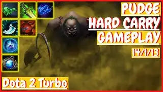 Pudge 14/1/13 [HARD CARRY] [Gameplay DOTA 2 Turbo] 7.32