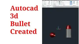 #autocad 3d bullet created in Autocad
