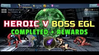 Injustice 2 Mobile - SOLO RAID - HEROIC 5 BOSS EGL - COMPLETED + REWARDS (ENTROPY AEGIS)