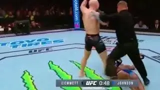 UFC on ESPN josh emmet vs Michael Johnson full fight, josh emmet ko Michael Johnson brutal ko