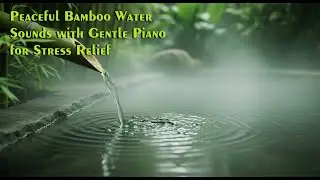 Peaceful Bamboo Water Sounds with Gentle Piano for Stress Relief