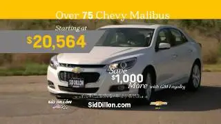New Chevy Malibu on sale starting at $20,564 at siddillon.com