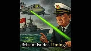 China: Laserlicht auf offener See