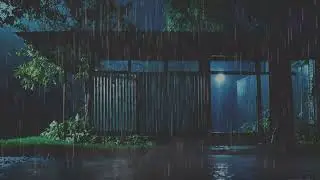 Soothing rain for Insomnia Relief &  Cozy Rain Sound Tin Roof😴 Rain sound for sleep study and relax