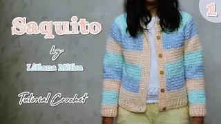 Como tejer a crochet Saquito fácil en Puntos Bajos Niños.Tejido a ganchillo para principiantes (1/2)