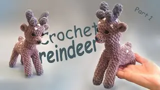 Crochet reindeer part 1 🦌| Free amigurumi Christmas pattern for beginners