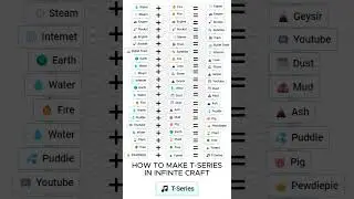 HOW TO MAKE T-SERIES IN INFINITE CRAFT  #infiniteartncraft  #infinitecraft #shorts #short