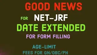 NET jrf form filling date Extended