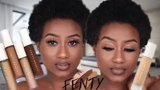 FENTY BEAUTY PRO FILT'R FOUNDATION & CONCEALER/ GLAM MAKEUP BROWN / DARK SKIN / Lenny Labae