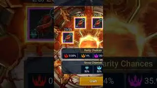 Using The Forge With Epic Chaos Awakes Fragments To Make Relics In RAID Shadow Legends