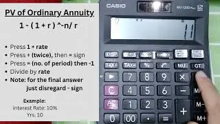 How to compute for FVPV, Ordinary Annuity, Annuity Due using Basic Calculator |GT function| MJ120D+