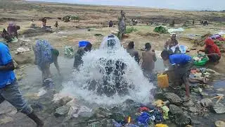 Near to Bilate River Hot Artesian Borehole in Sidama Region Ethiopia