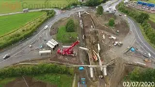 Whitminster Roundabout 2 July 2020 - Aerial footage