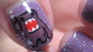 How To Paint Domo - Nail Art Tutorial - Make your own nail stickers / decals