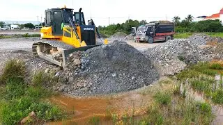 My Care Huge Powerfull DH17C3 Perfectly Building Road  Over The Water Using Stones For Huge Pushing