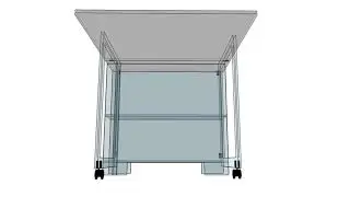 BUREAU PLIANT PLEXIGLAS