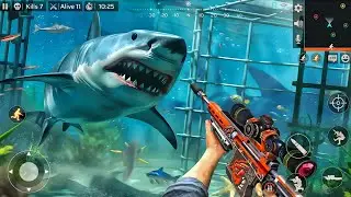 Hungry Shark Fishing Games - Angry Shark Sniper Hunting - Android GamePlay 