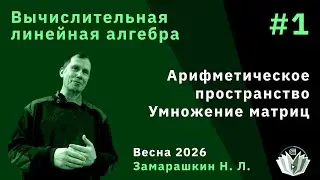 Вычислительная линейная алгебра 1. Арифметическое пространство. Умножение матриц
