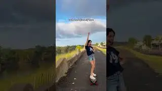 Someone had to teach me to longboard 🤭🛹