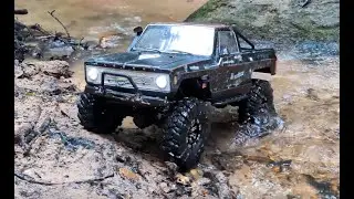 RC Trucks Conquering a small Creek in Table Rock State Park