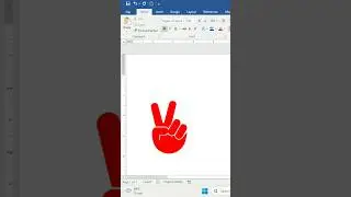 victory🏆 hand insert in ms word #shorts