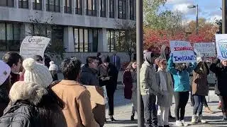 Chant Say it loud say it clear immigrants are welcome here