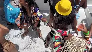 A group of Trini girls took over the party boat in Jamaica #party cruise #jamaica #dance