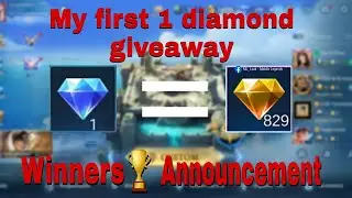 My first diamond💎 giveaway for promo even, WINNER🏆 ANNOUNCEMENT| 20 winner each 1 diamond 💎| MLBB