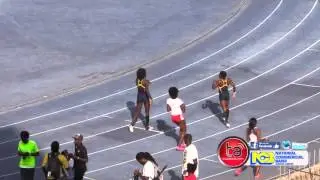 Megan Simmonds wins 100h at #NCBIntercol