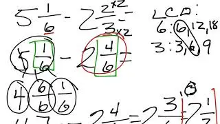 Subtracting Mixed Numbers with Borrowing