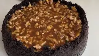 Карамельный чизкейк орео с грецкими орехами