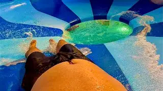 Toilet Bowl Waterslide at Kalahari Indoor Waterpark, Texas, USA
