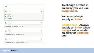 Python basics - Updating a single value inside an array