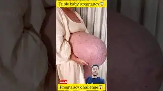 Triple baby pregnancy challenge 😱#junior #birth #triple #baby #respectmother #lovemother